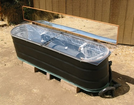 DIY Stock Tank Solar Hot Water Heater