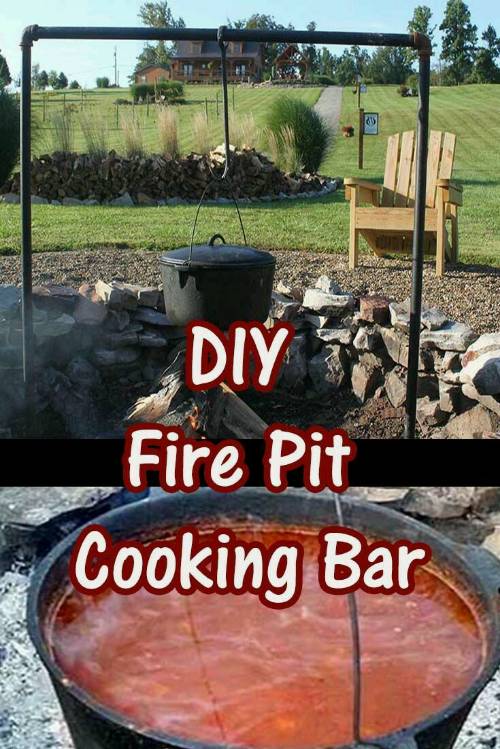 DIY Fire Pit Cooking Bar