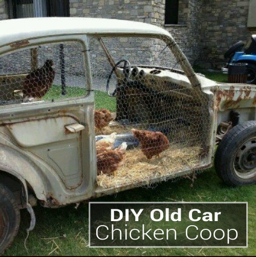 DIY Old Car Chicken Coop