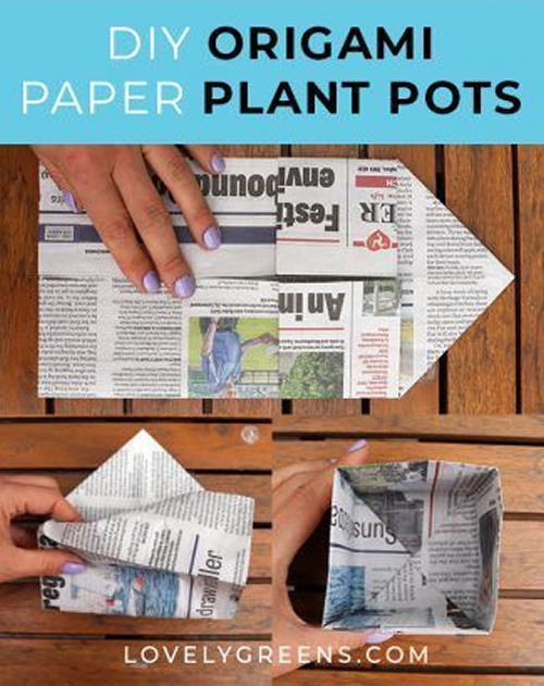 DIY Origami Paper Plant Pots