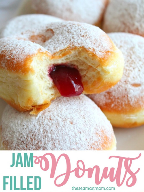 Strawberry Jam Filled Donuts Recipe